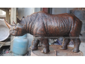 Bronze Rhino Park Sculpture Indoor Sculpture