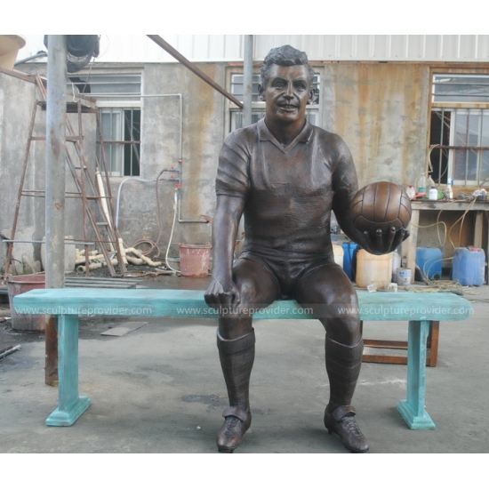 Bronze Footballer Sculpture Public Art