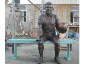 Bronze Footballer Sculpture Public Art
